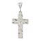 Sterling Silver Nugget Cross Pendant Charm Jewelry 46mm x 22mm